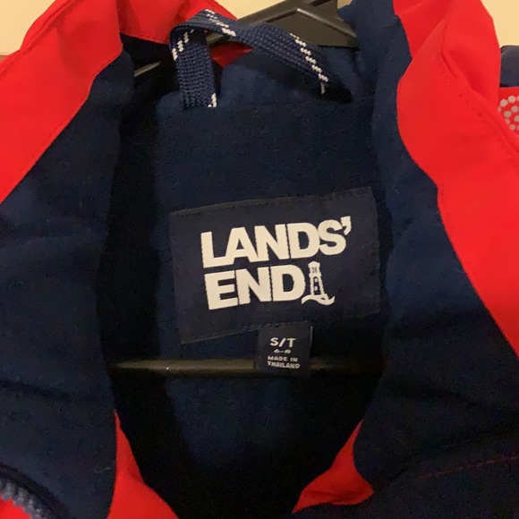 Lands’ End Women’s Small/T 6-8 parka red hooded - Picture 2 of 7